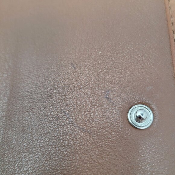 Coach Signature Beige & Brown Leather Bifold Wallet - Picture 10 of 10